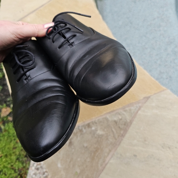 HUGO Boss Men's Appeal_oxfr_bu Oxford Flat Black Leather Dress Shoes  12 - Picture 5 of 15